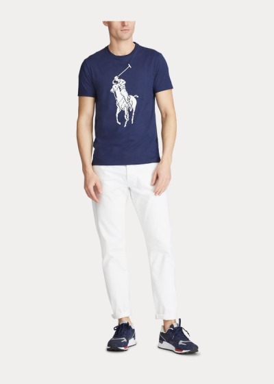 Men's Polo Ralph Lauren Custom Slim Fit Jersey T Shirts | 832746AUE